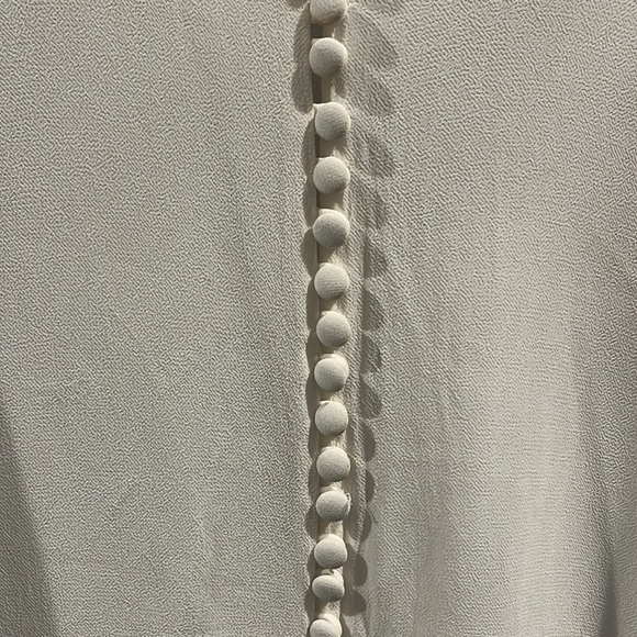 Reformation Jeremiah top blouse button up shirt extra small XS cream gossamer S - Picture 4 of 7